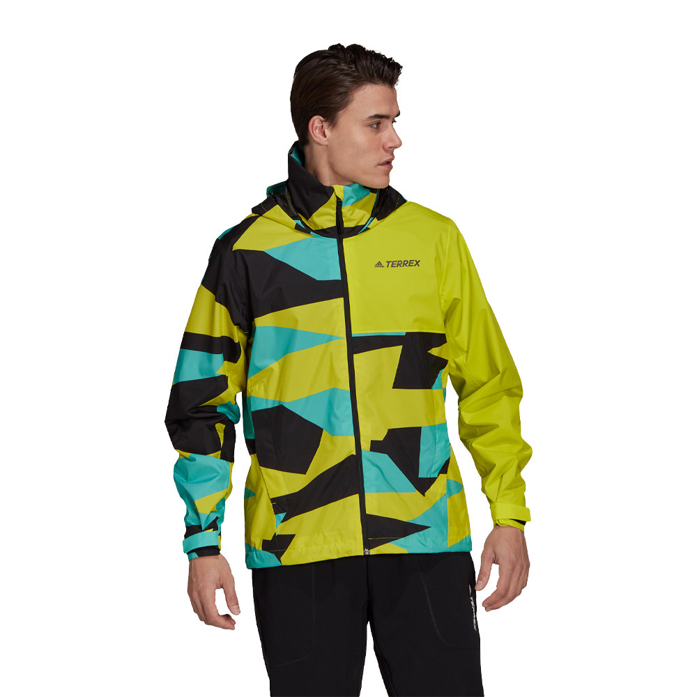 Adidas Hombre Terrex 3 Layer Gore-Tex Rain Jacket - Oro GH4617 - Trade  Sports