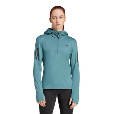 adidas Own The Run Halb-Reißverschluss Hooded Damen Top - AW25