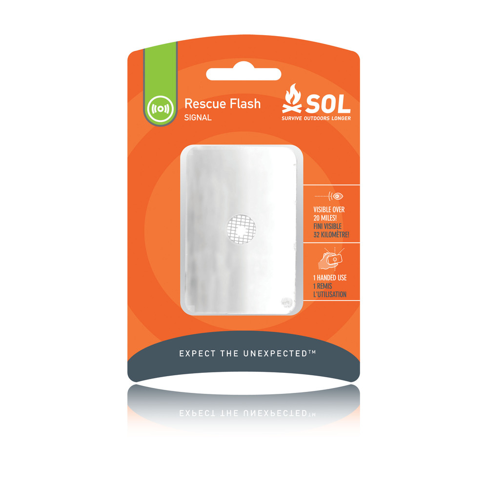 S.O.L Survive Outdoors Longer Rescue Flash Mirror