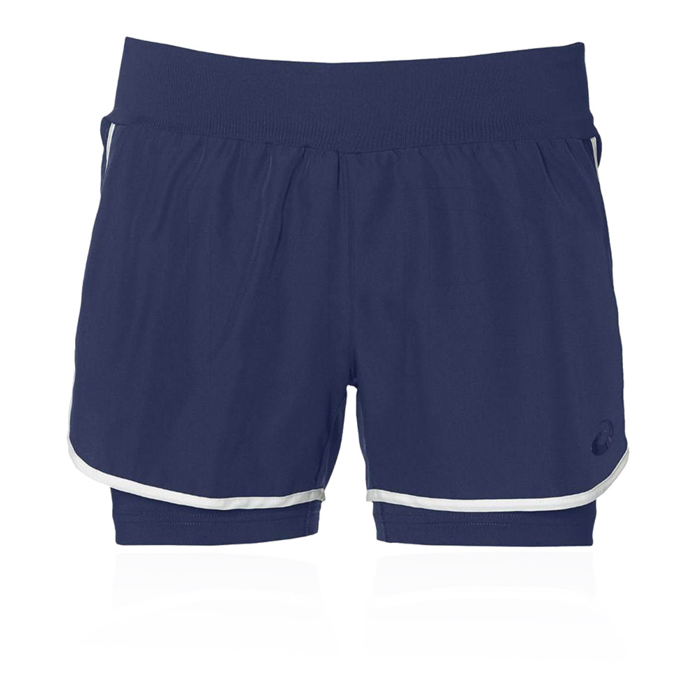 asics 2 in 1 running shorts womens