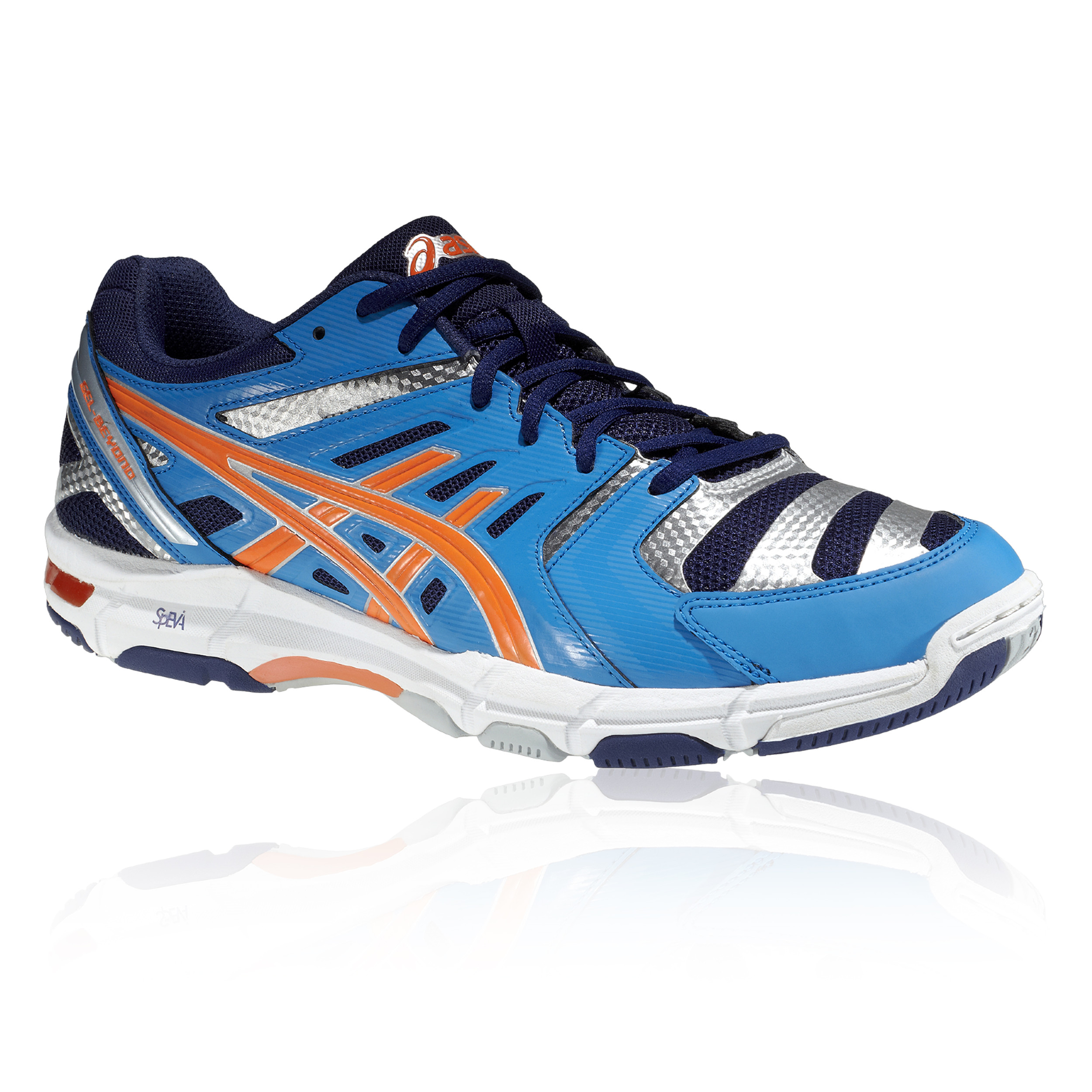 Asics Mens GEL-BEYOND 4 MT Indoor Court Shoes Blue Sports Breathable Lightweight
