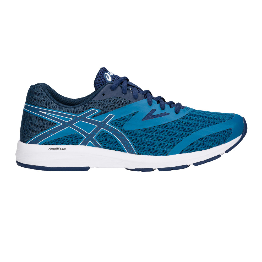ASICS Da Uomo Amplica Scarpe Da Corsa Ginnastica Blu Sport Traspirante