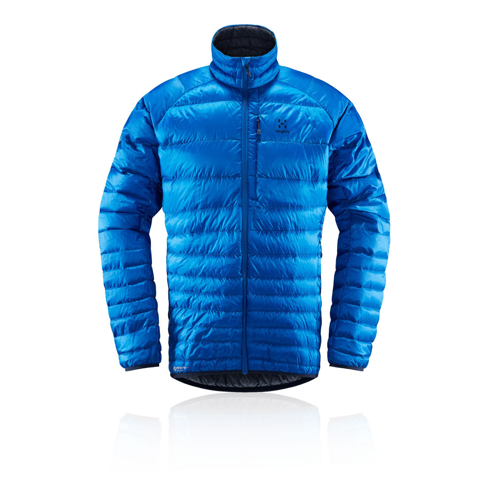 Haglofs Uomo Essens Giacca Imbottita Piumino Top Blu Sport Outdoor Zip Caldo Ebay