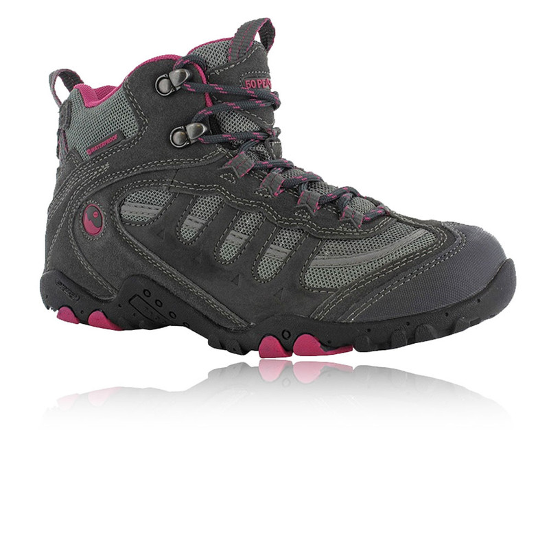 su mostra Tec Penrith Dettagli originale Hi Donna Mid Impermeabile Escursionismo linea Grigio Scarpe Stivali titolo il Rosa SMVGqULzp