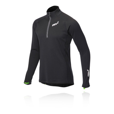 Inov8 Race Elite Merino Mens Black Long Sleeve Half Zip Hooded Running Top