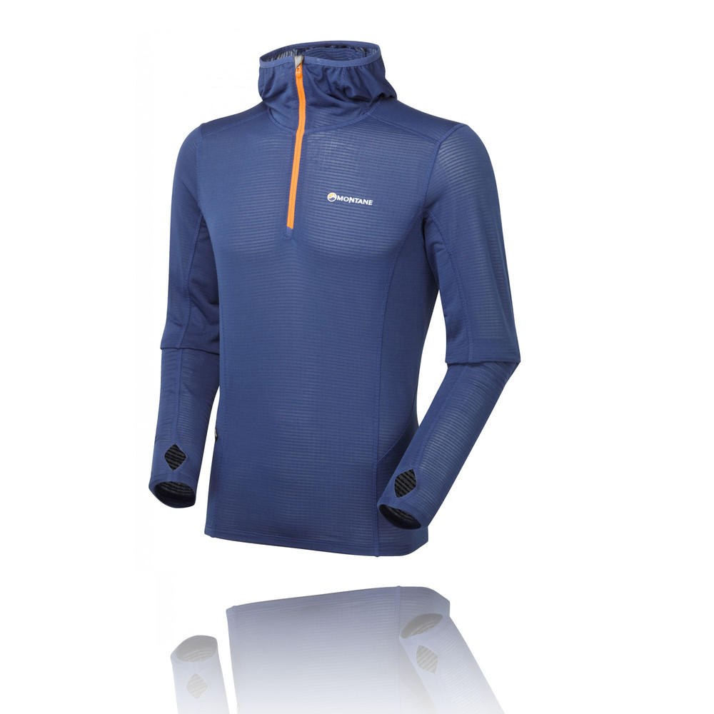 Montane Allez Herren Micro Hoodie Sweatshirt Kapuzenpullover Sport Top Blau Montane Allez Herren Micro Hoodie Sweatshirt Blau Kapuzenpullover Sport Top Blau Sweatshirt 2a6e8d