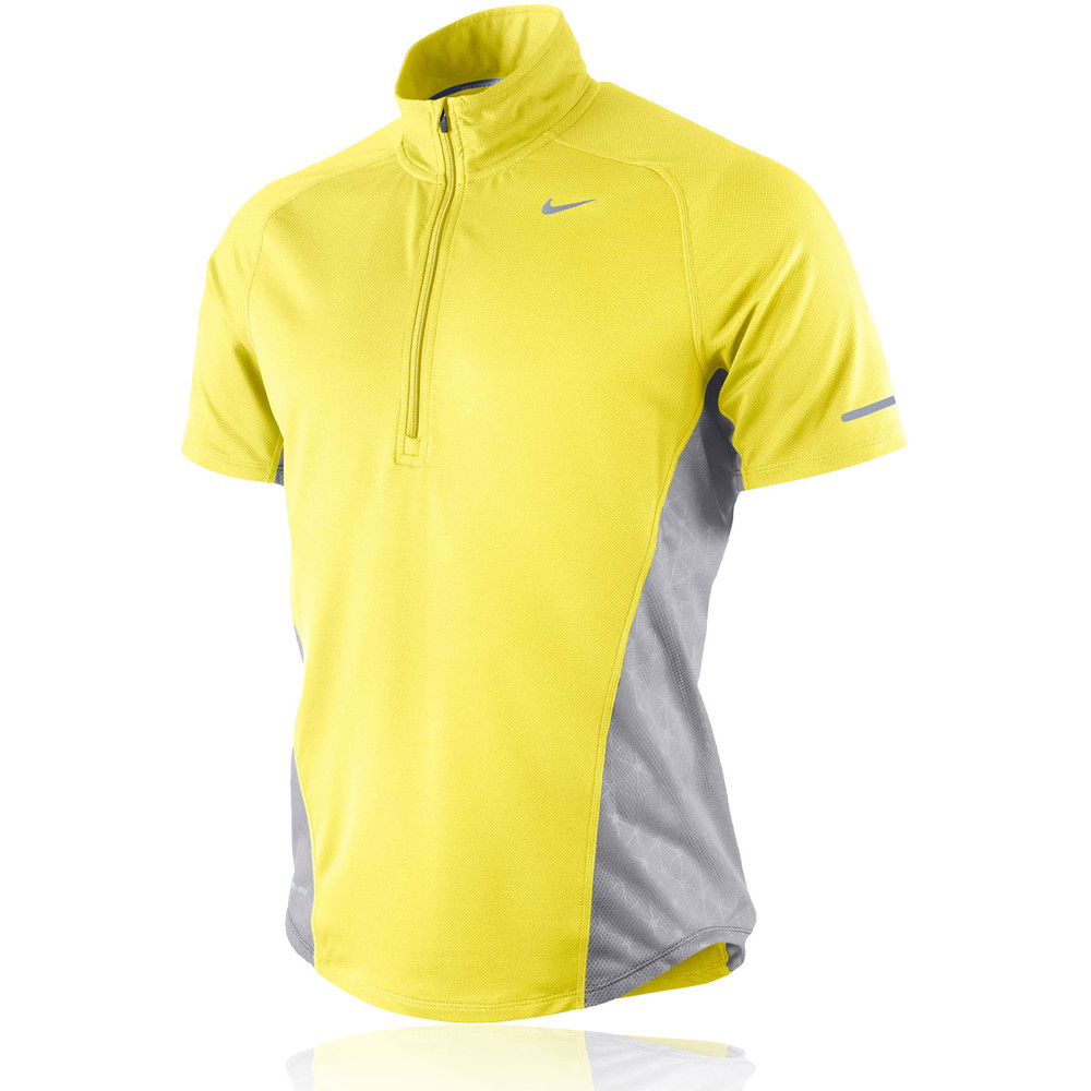 Nike Sphere Short Sleeve Half Zip Running Tshirt