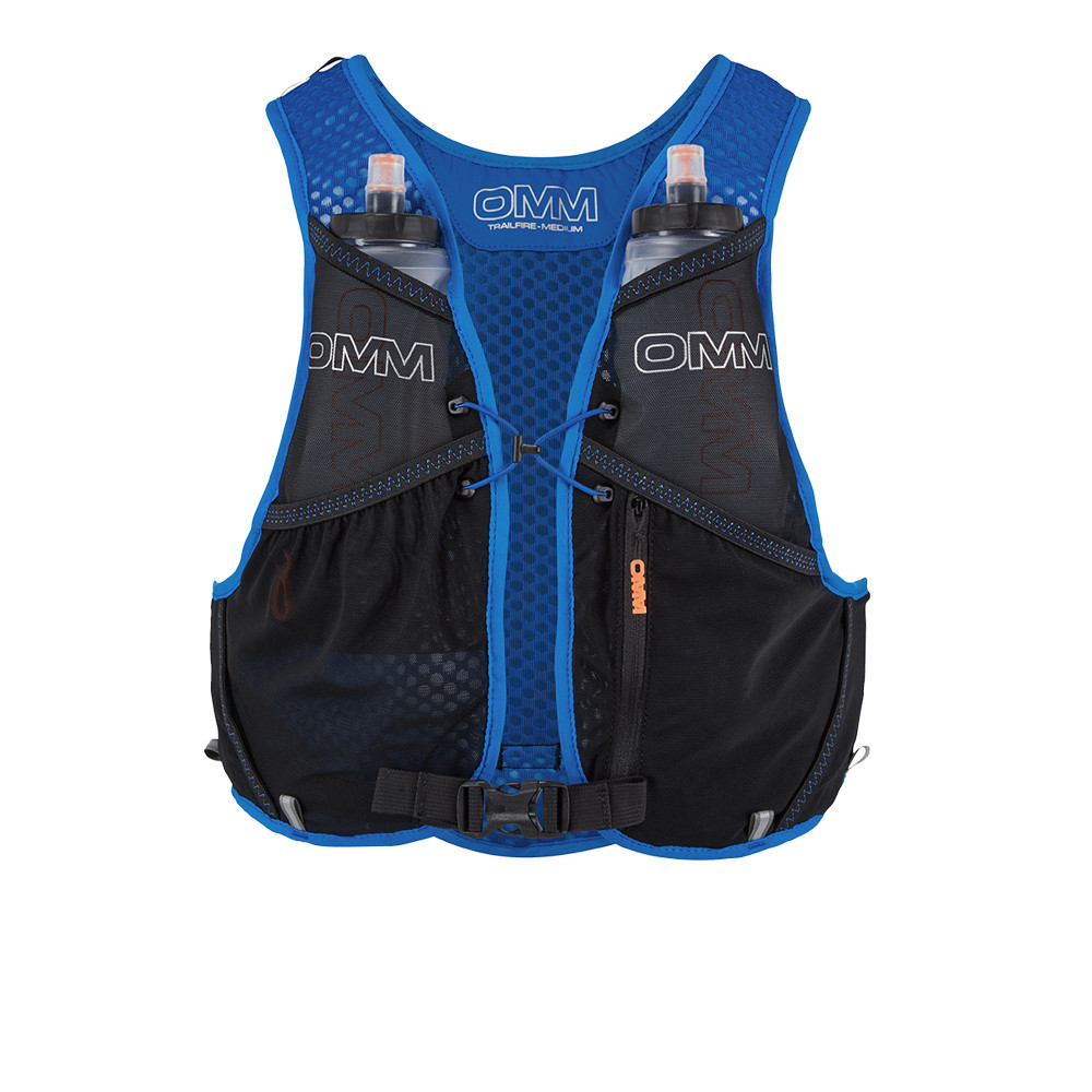OMM TrailFire Running Vest with 2 x 350ml Flexi Flask Bottles (Medium
