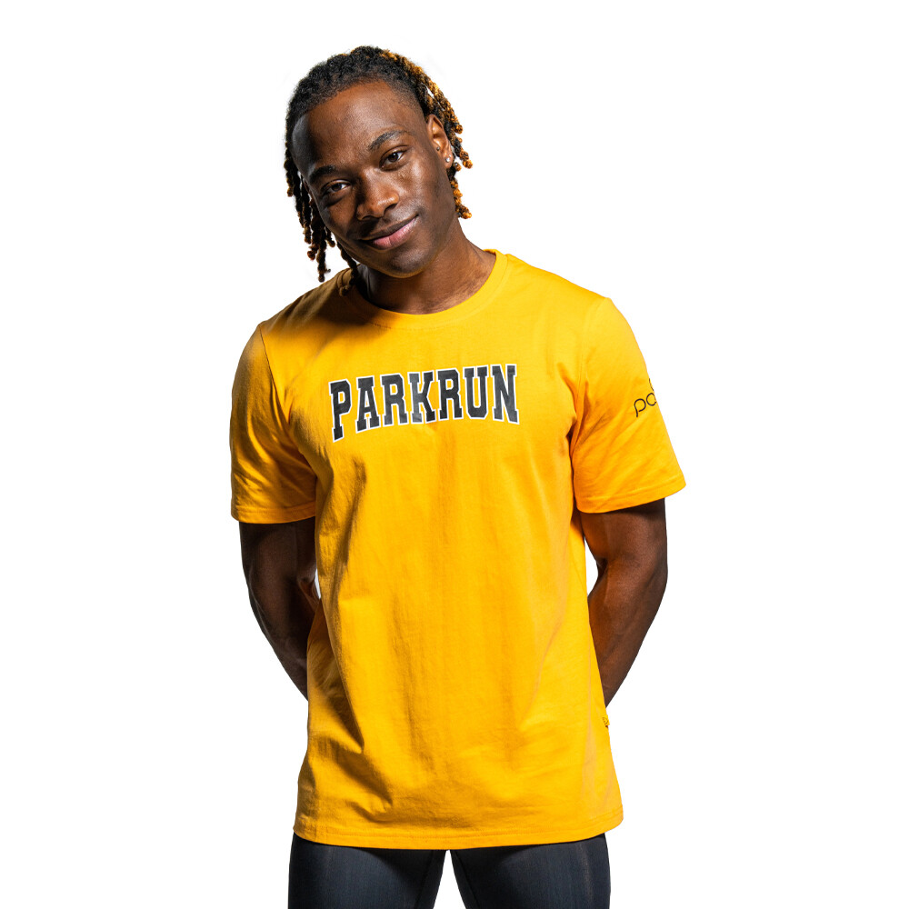 parkrun apricot parkrun Men's Apricot Collegiate T-Shirt