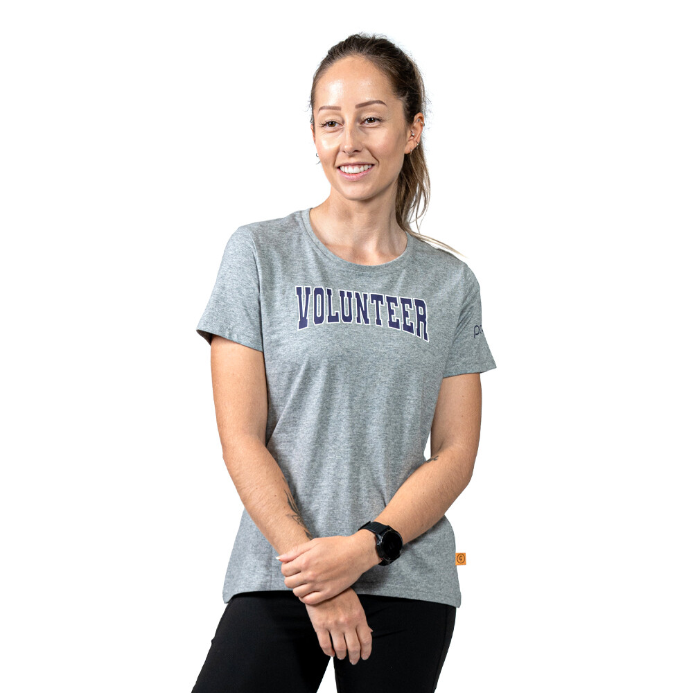 parkrun apricot Women's Volunteer Collegiate T-Shirt
