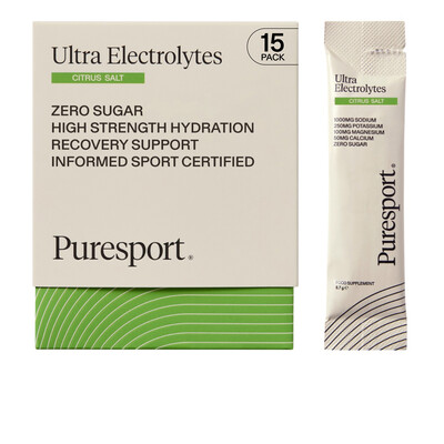 Puresport Ultra Electrolytes - Citrus Salt (Box of 15) - SS26 Puresport Ultra Electrolytes - Citrus Salt (Box of 15) - SS26