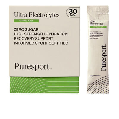 Puresport Ultra Electrolytes - Citrus Salt (Box of 30) - SS26 Puresport Ultra Electrolytes - Citrus Salt (Box of 30) - SS26
