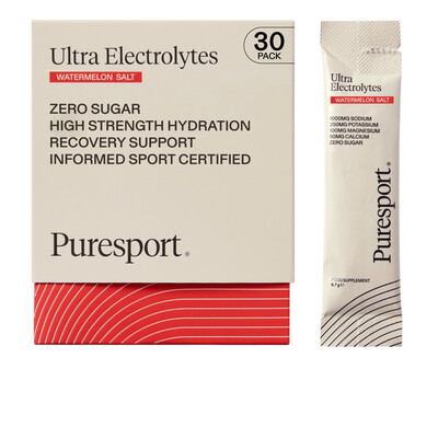 Puresport Ultra Electrolytes - Watermelon Salt (Box of 30) - SS26 Puresport Ultra Electrolytes - Watermelon Salt (Box of 30) - SS26