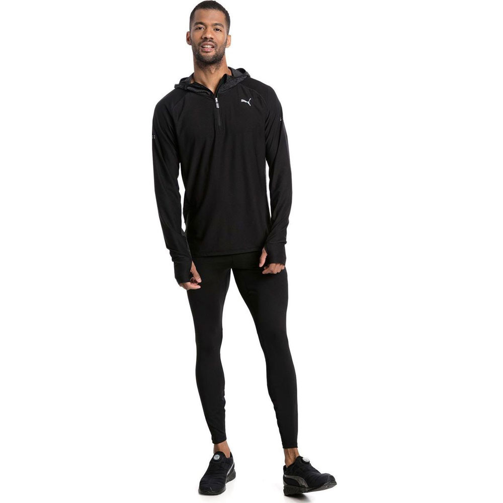 puma long sleeve hooded tee