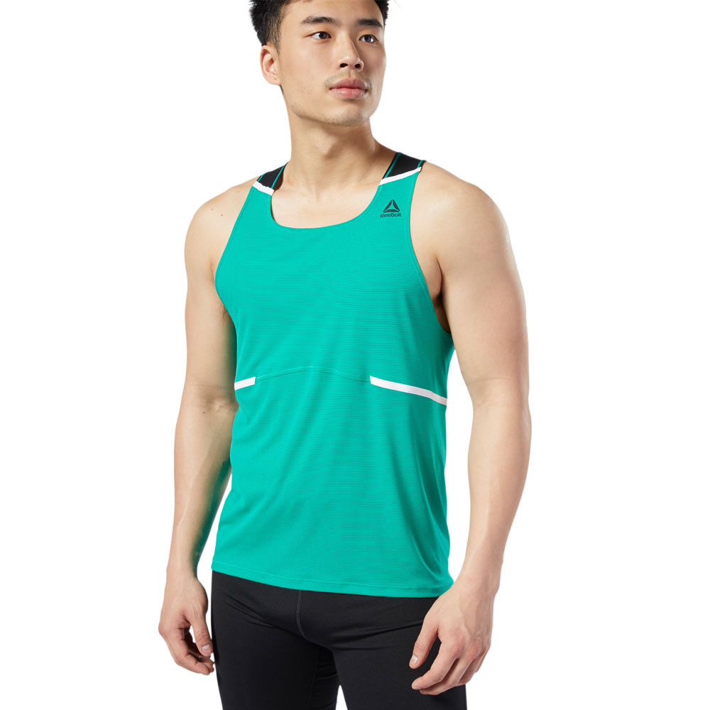 Men's New Reebok Vest Tank Top T-Shirt Singlet Black Fitness Running Gym Men's New Reebok Vest Tank Top T-Shirt Singlet Black Fitness Running Gym