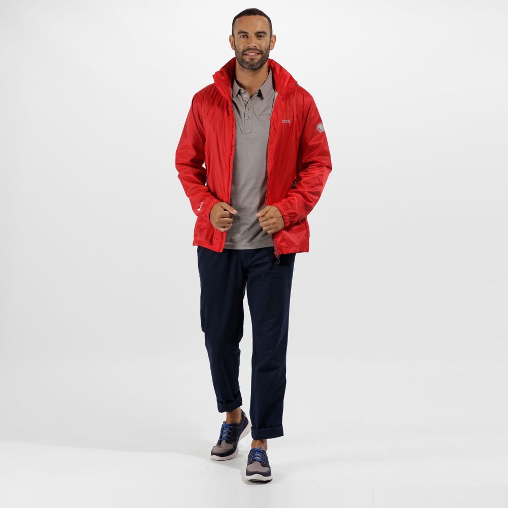 Regatta Mens Lyle IV Waterproof Hooded Jacket Top Red Sports Outdoors Full Zip