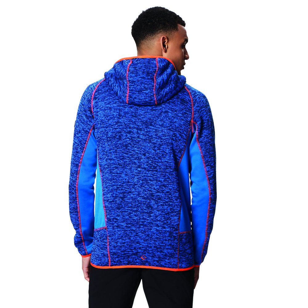 Regatta Mens Cartersville V Full Zip Hooded Fleece Jacket Top Grey Sports