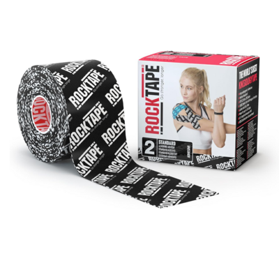 Rocktape H2O Black Logo Kinesiology Tape (5cm x 5m) - SS26