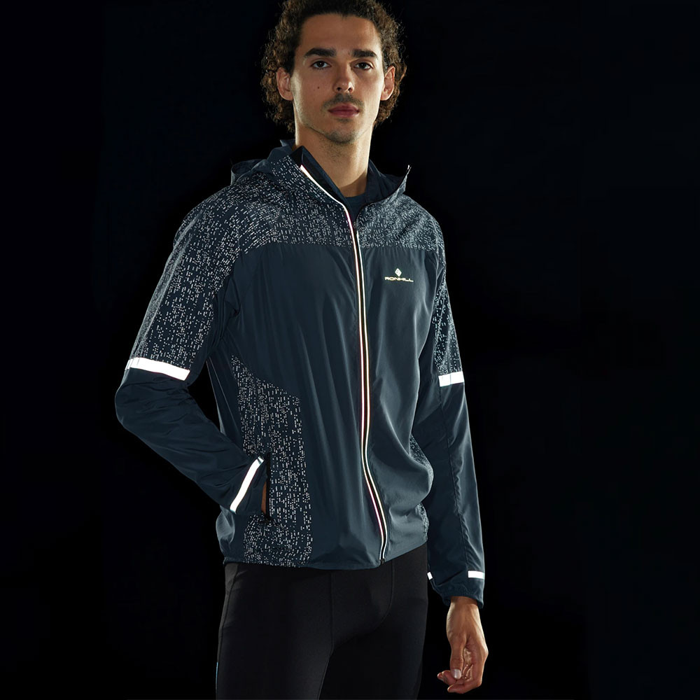 Ronhill Life Night Runner Running Jacket - Grey/Black - EU S