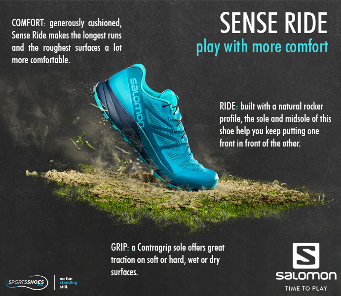 salomon men's sense ride trail running shoes