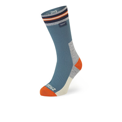 SealSkinz Surlingham Waterproof Striped Cuff Mid Length Socks - AW25