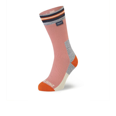 SealSkinz Surlingham Waterproof Striped Cuff Mid Length Socks - AW25