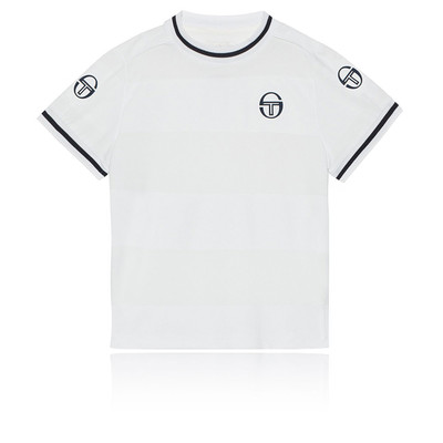 Sergio Tacchini Junior Retro Polo Navy Blue Sports Tennis Breathable Lightweight