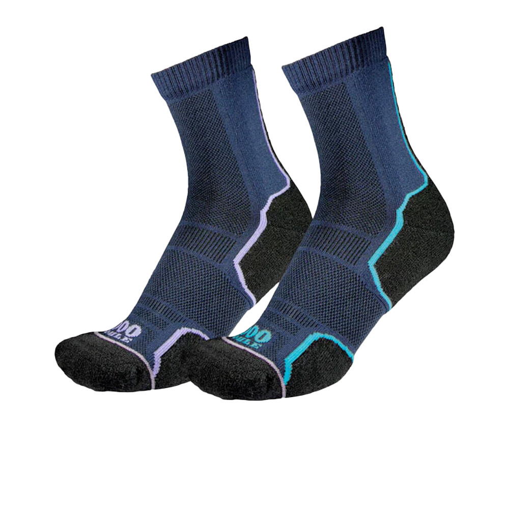 1000 Mile Trail Repreve Single Layer Women's Crew Socks (Twin Pack)