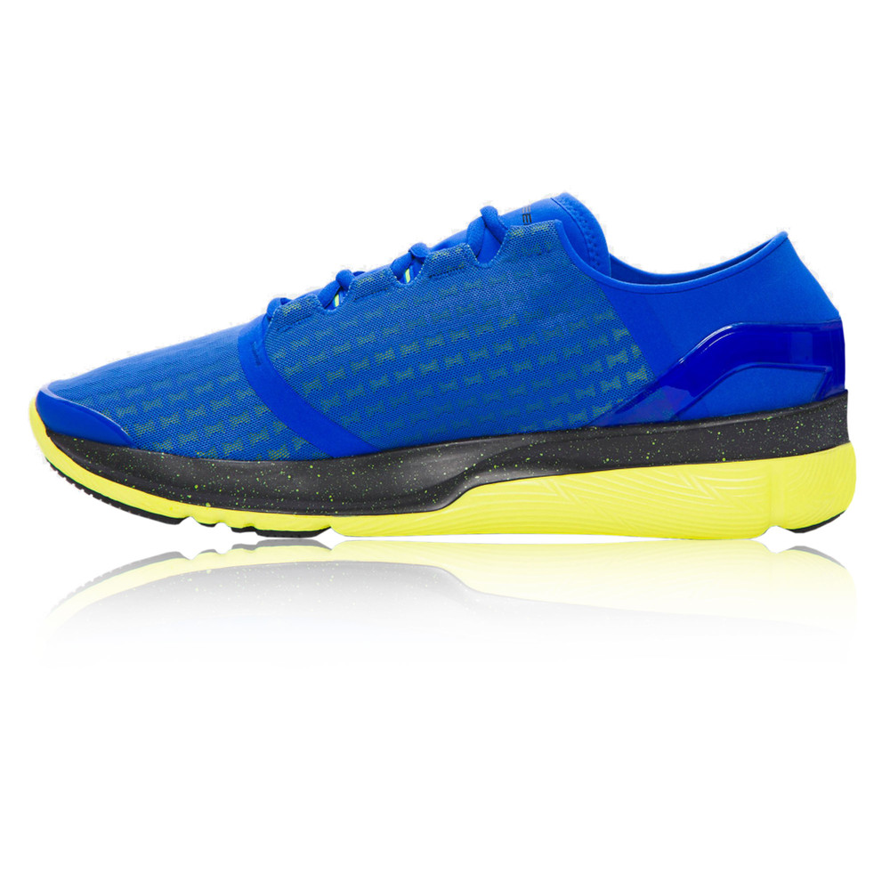 blue and yellow under armor shoes