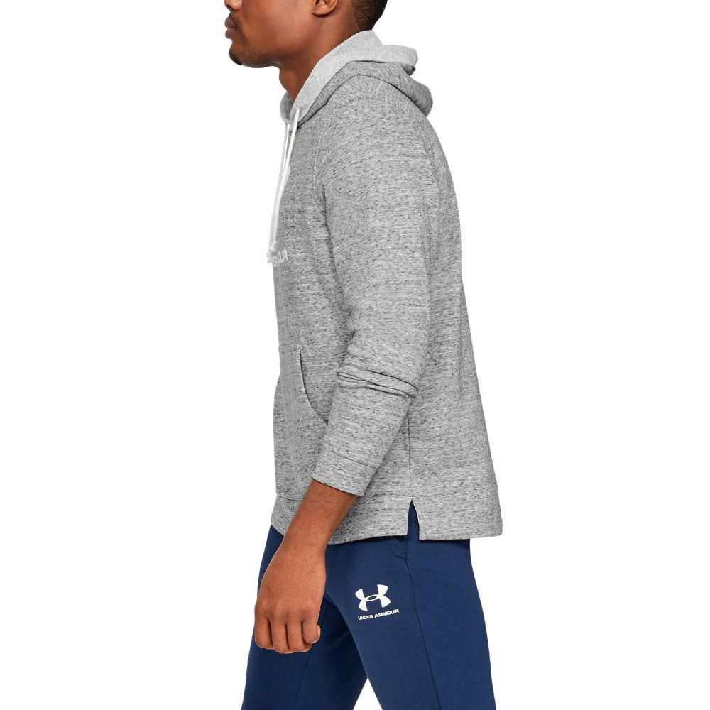 Under Armour Mens Sportstyle Terry Logo Hoodie Grey Sports Running Gym