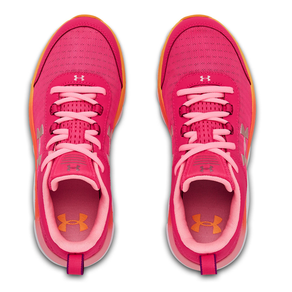 Pink Sports Under Armour Boys GS Assert 8 Running Shoes Trainers Sneakers